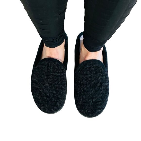 10/$25🦋 Dearfoams Black Open Back Slippers - Size Medium (7-8) - Picture 9 of 12